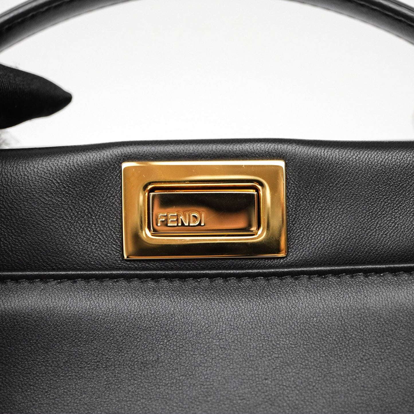 Fendi Nappa Mini Peekaboo Bag Black
