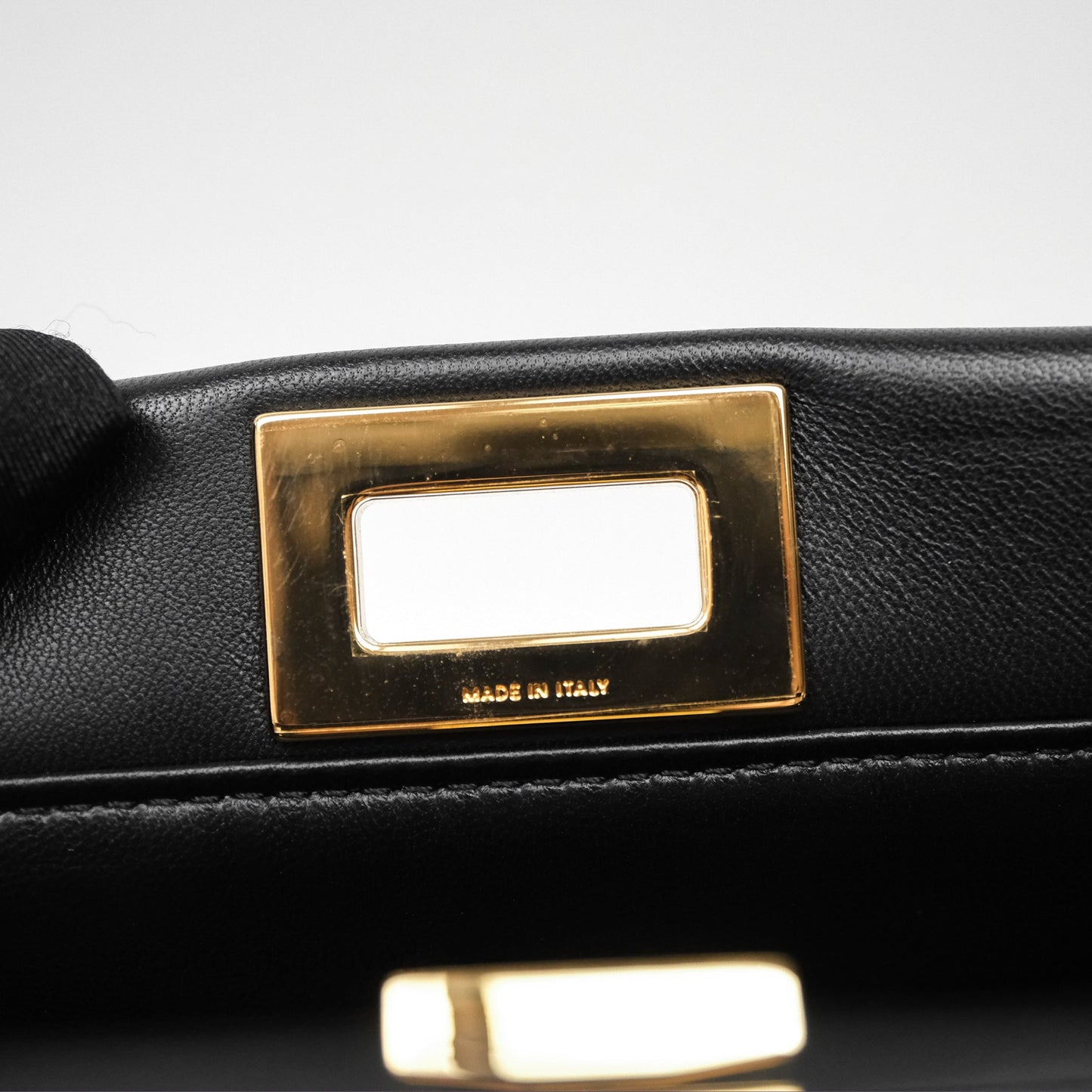 Fendi Nappa Mini Peekaboo Bag Black