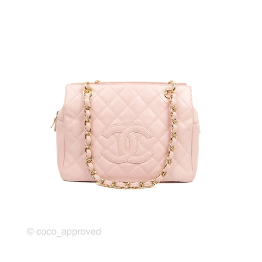 Chanel PTT Petite Timeless Shopping Tote Bag Pink Caviar Gold Hardware