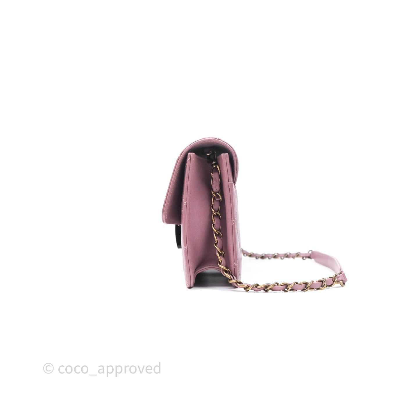 Chanel Beauty Lock Flap Bag Purple Aged Gold Hardware