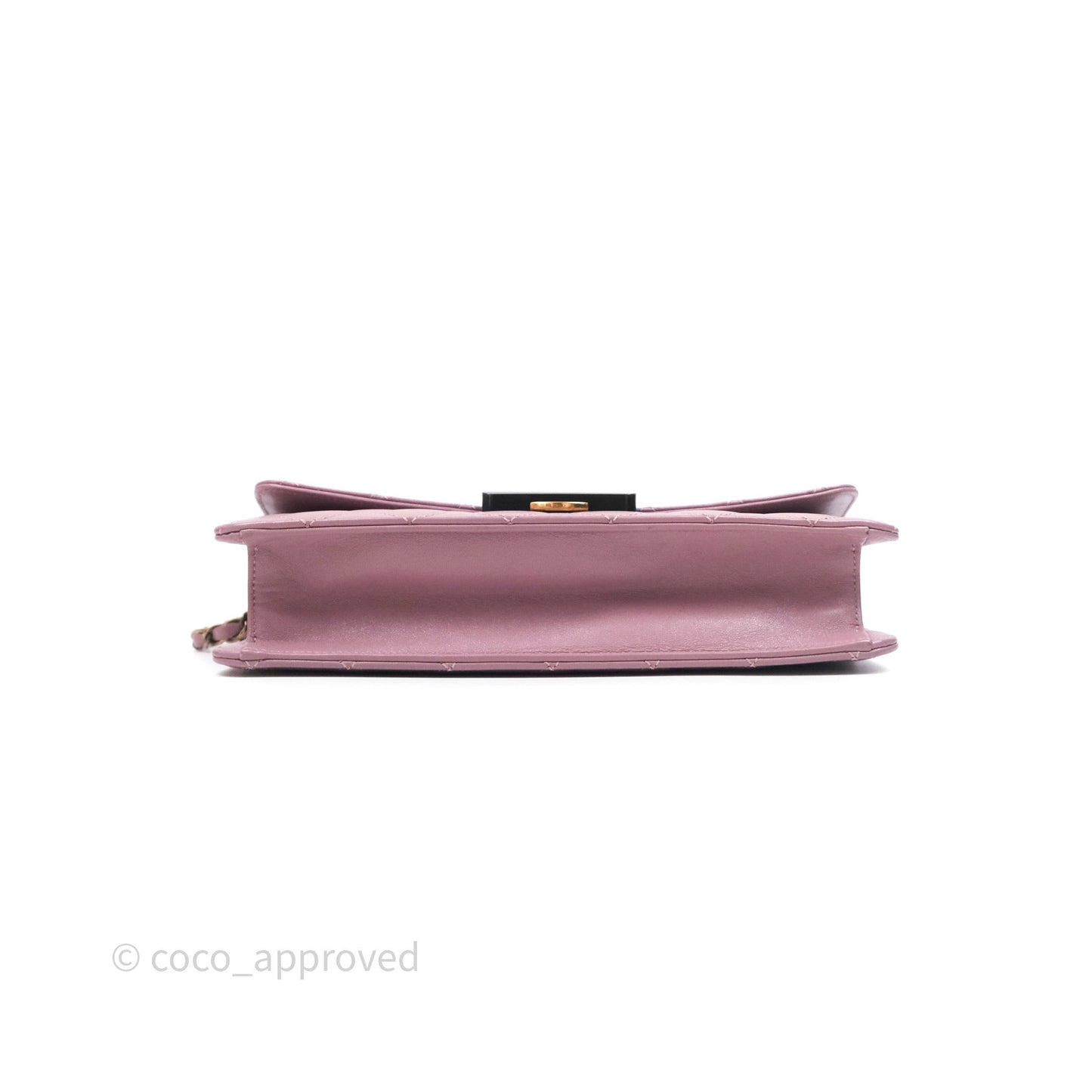 Chanel Beauty Lock Flap Bag Purple Aged Gold Hardware