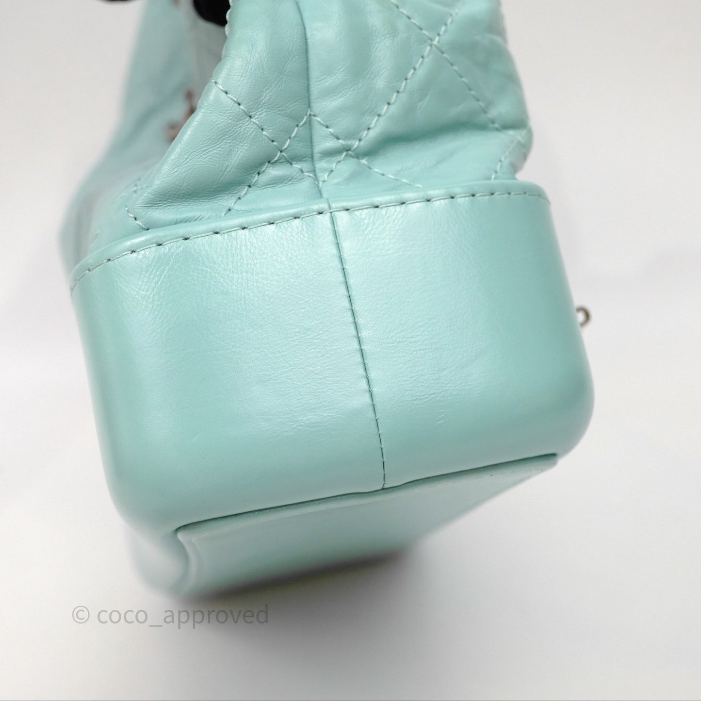 Chanel Small Gabrielle Backpack Tiffany Green Aged Calfskin