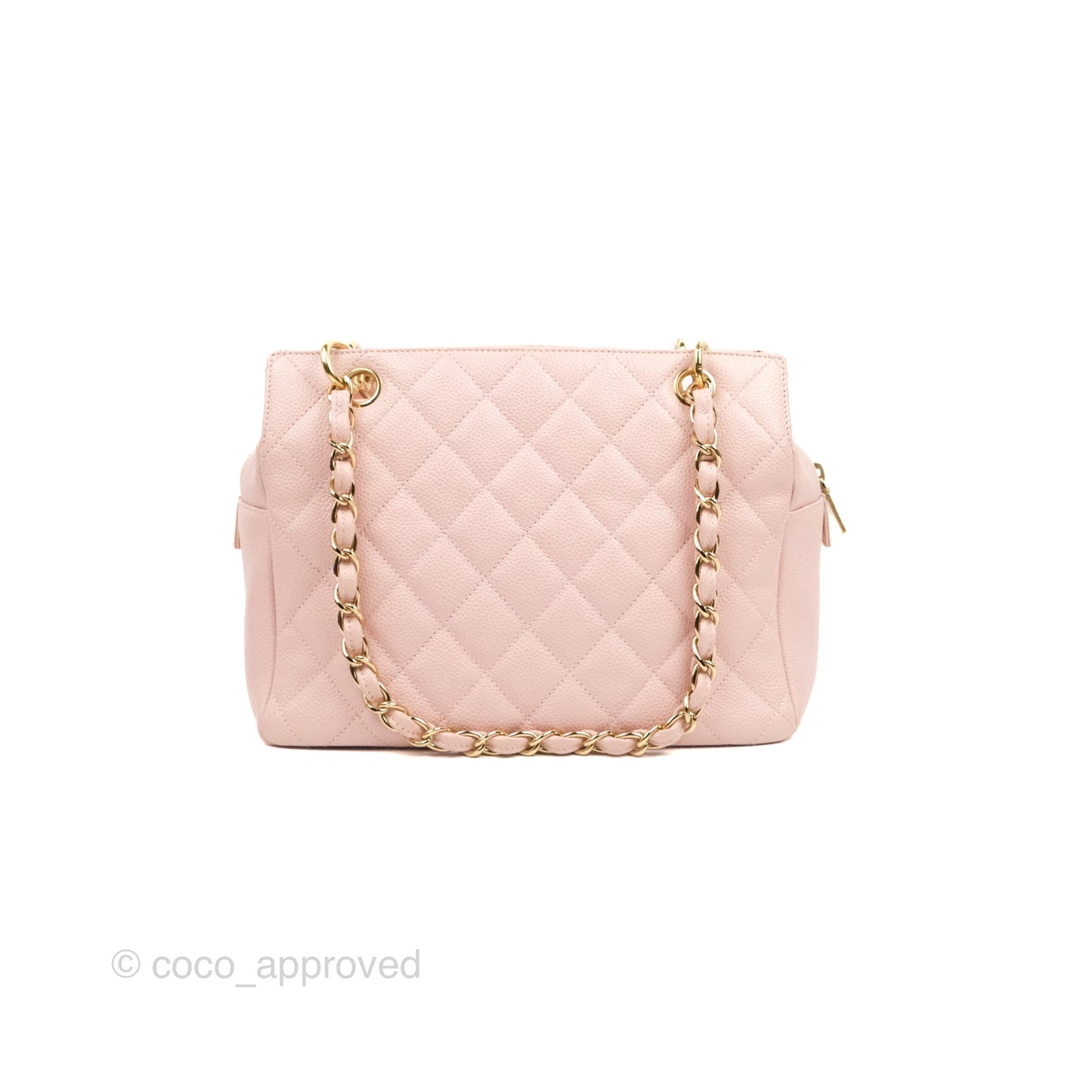 Chanel PTT Petite Timeless Shopping Tote Bag Pink Caviar Gold Hardware