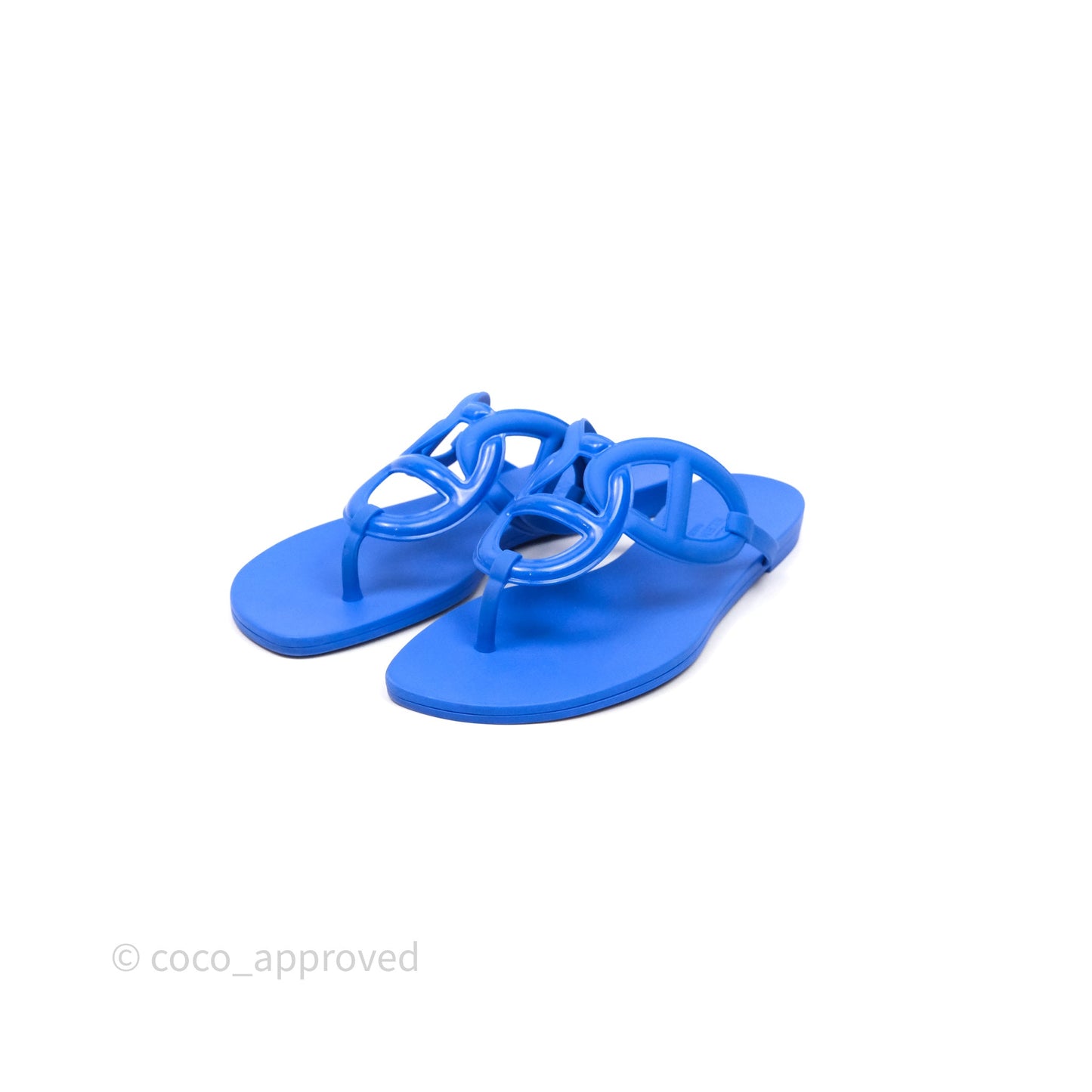 Hermès Egerie Sandal Pig Nose Slippers Sandals Blue Size 37
