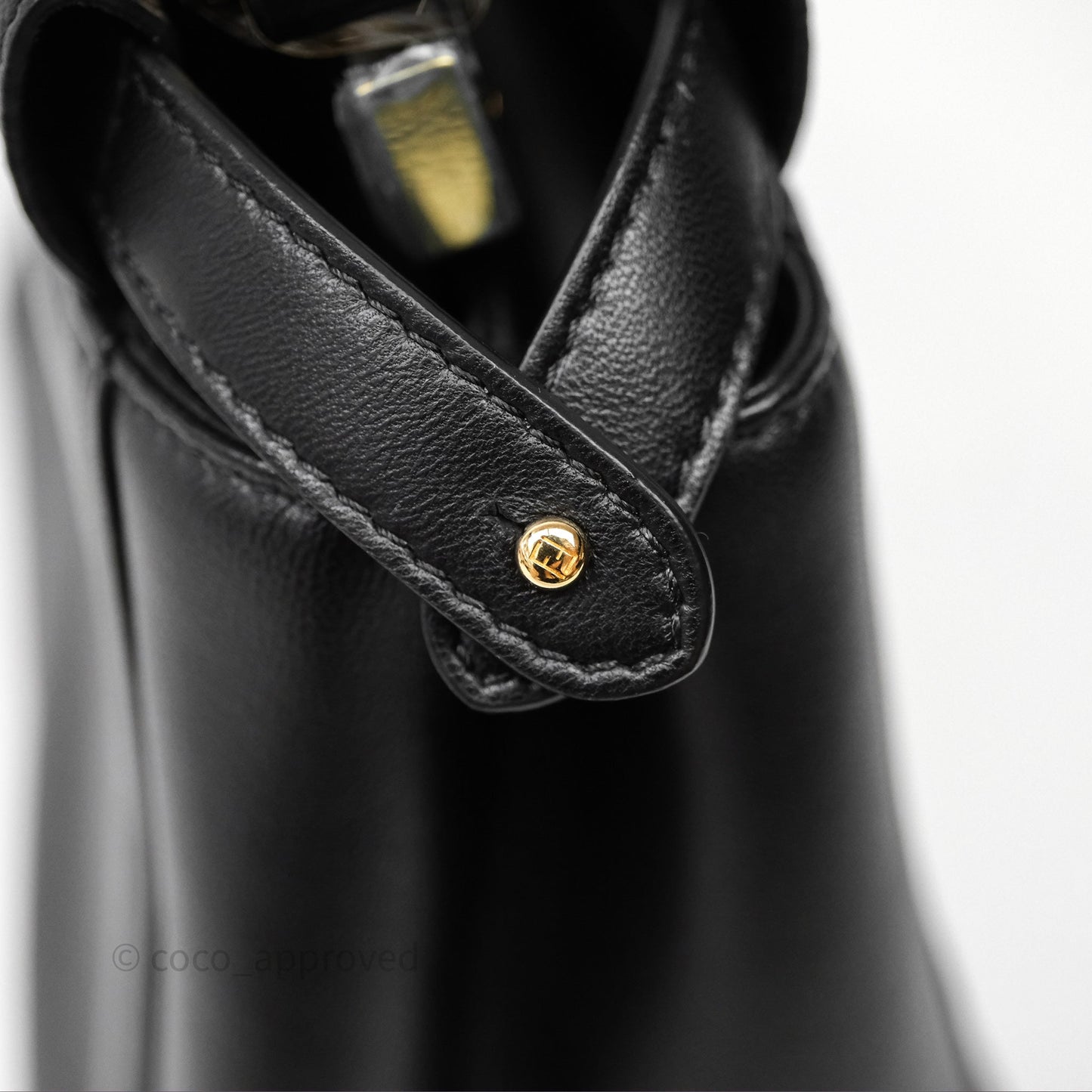 Fendi Nappa Mini Peekaboo Bag Black