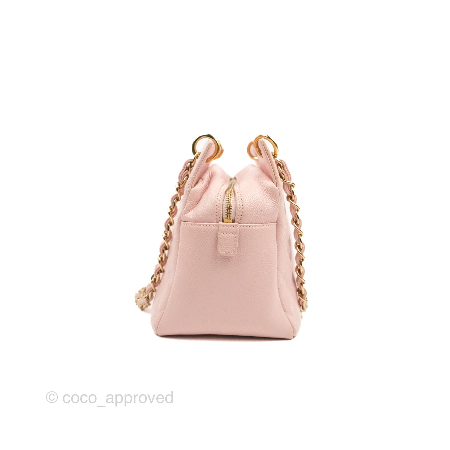 Chanel PTT Petite Timeless Shopping Tote Bag Pink Caviar Gold Hardware