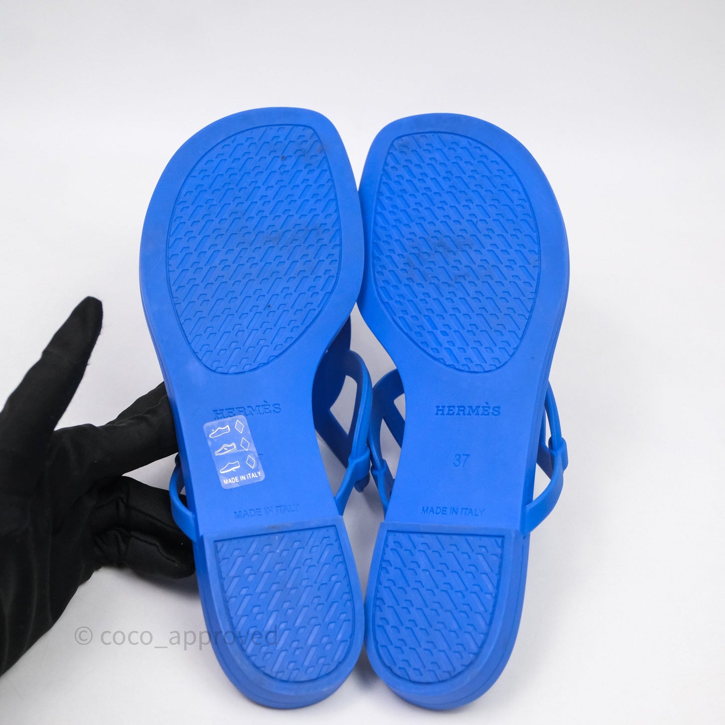 Hermès Egerie Sandal Pig Nose Slippers Sandals Blue Size 37