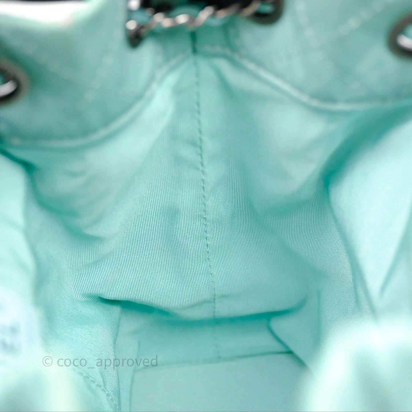 Chanel Small Gabrielle Backpack Tiffany Green Aged Calfskin