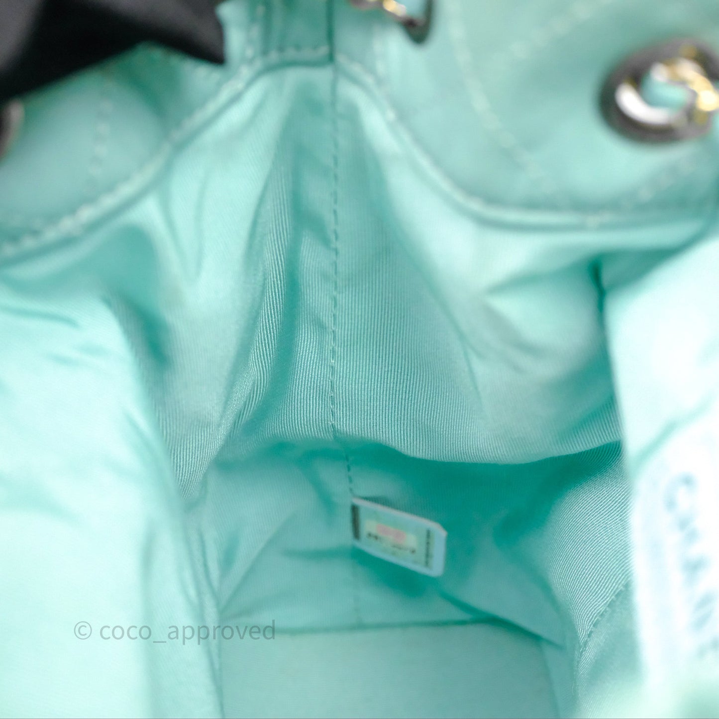 Chanel Small Gabrielle Backpack Tiffany Green Aged Calfskin