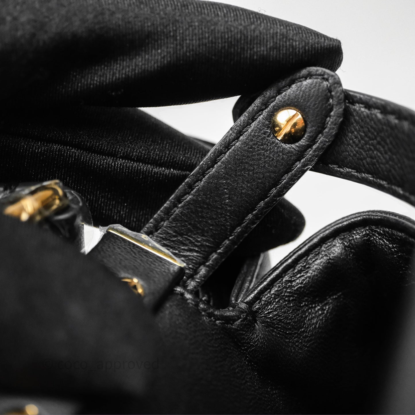 Fendi Nappa Mini Peekaboo Bag Black