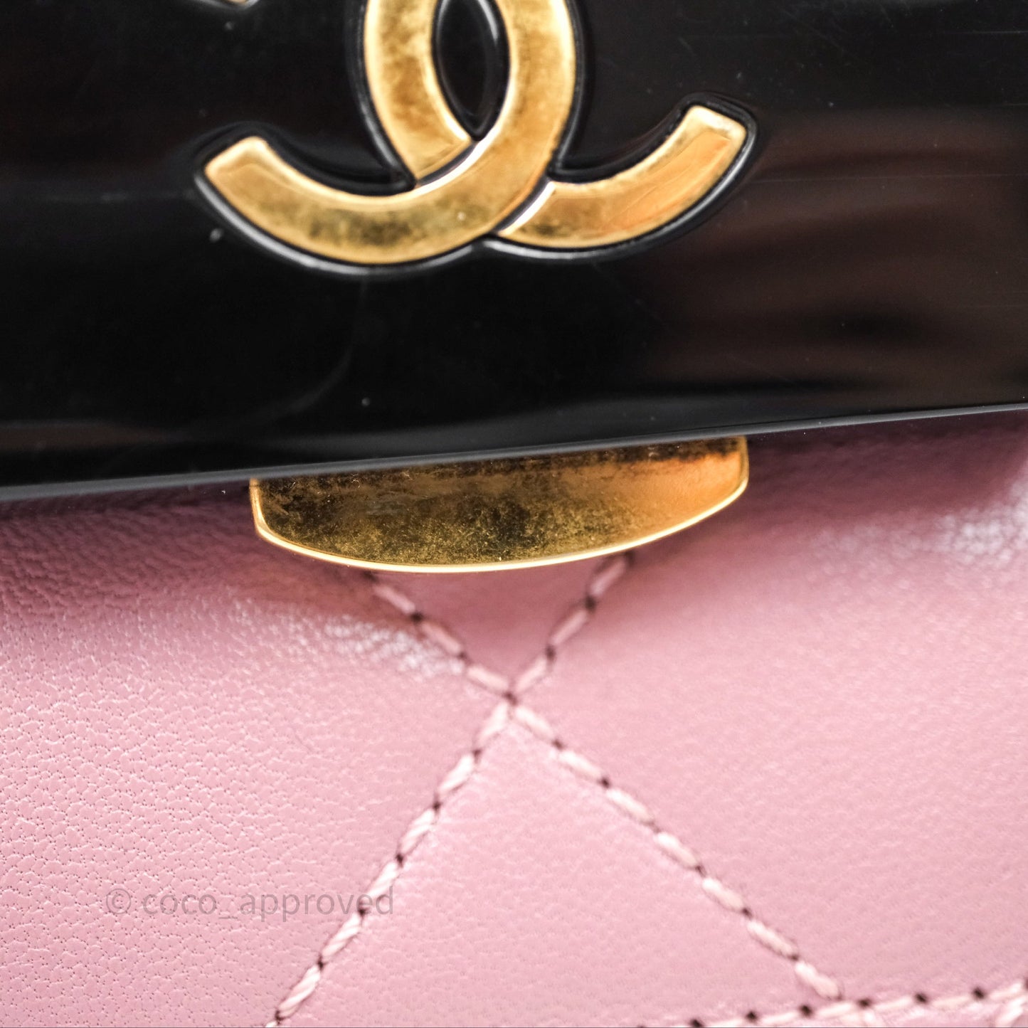 Chanel Beauty Lock Flap Bag Purple Aged Gold Hardware