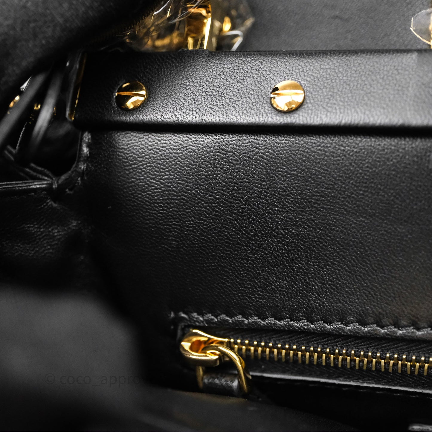 Fendi Nappa Mini Peekaboo Bag Black