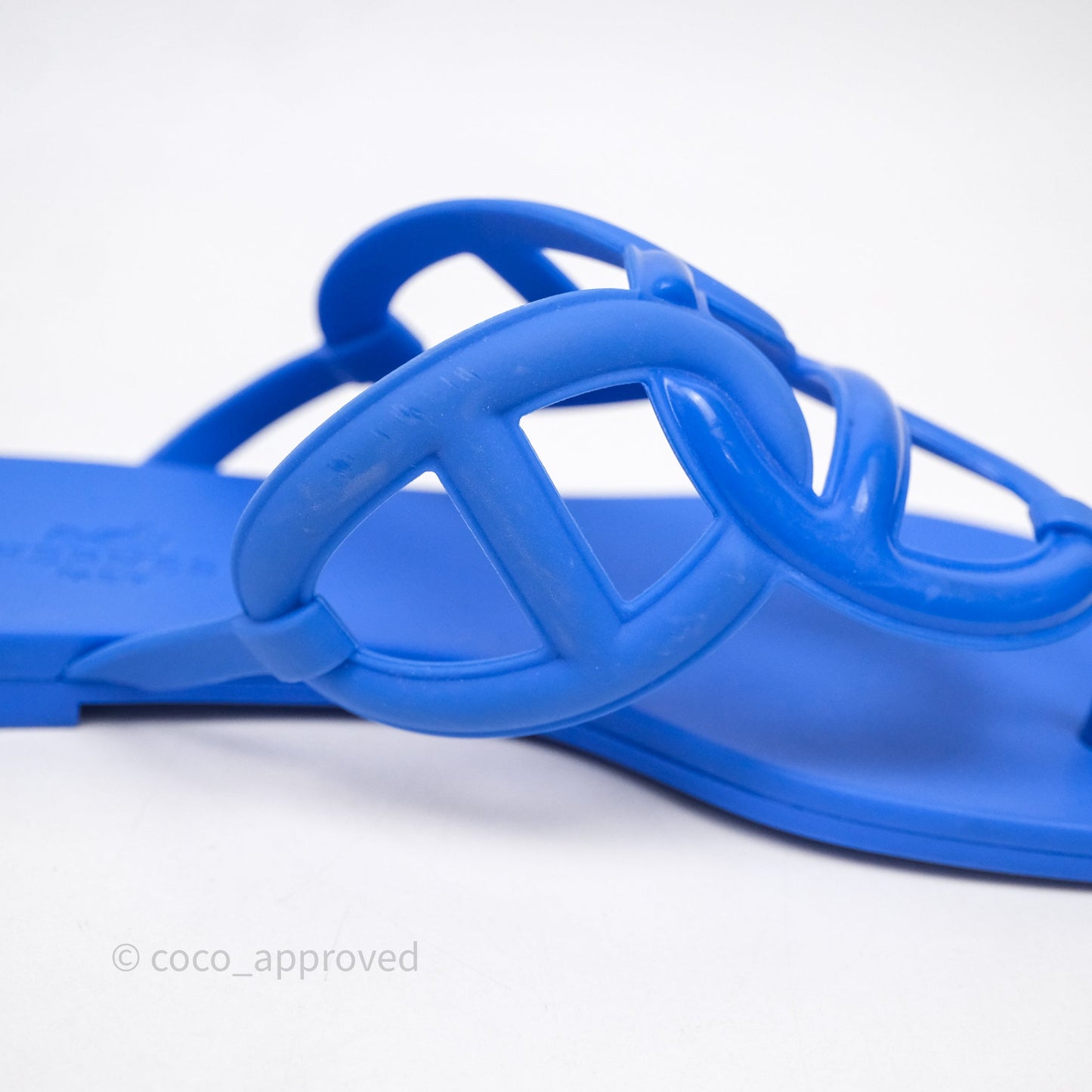 Hermès Egerie Sandal Pig Nose Slippers Sandals Blue Size 37