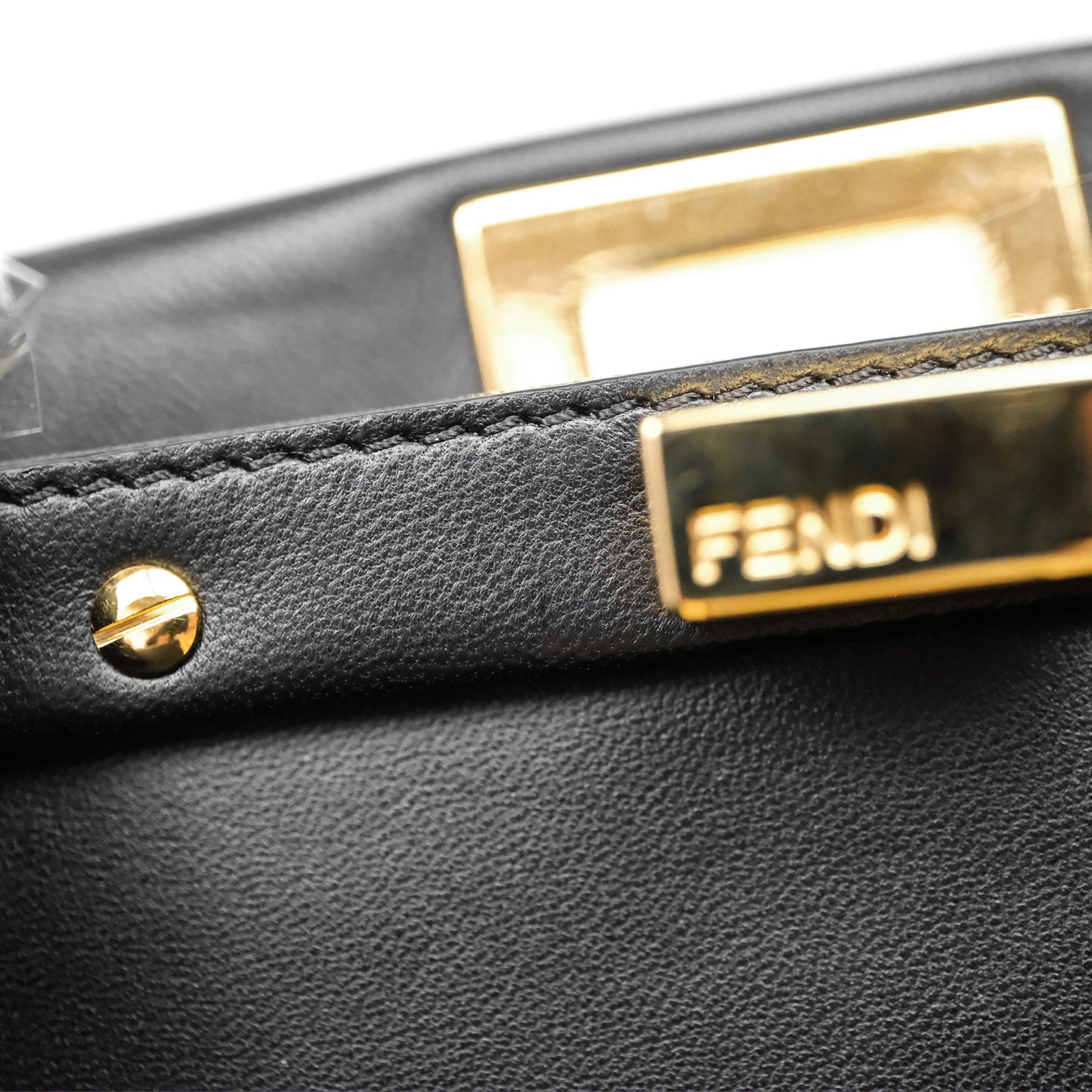 Fendi Nappa Mini Peekaboo Bag Black