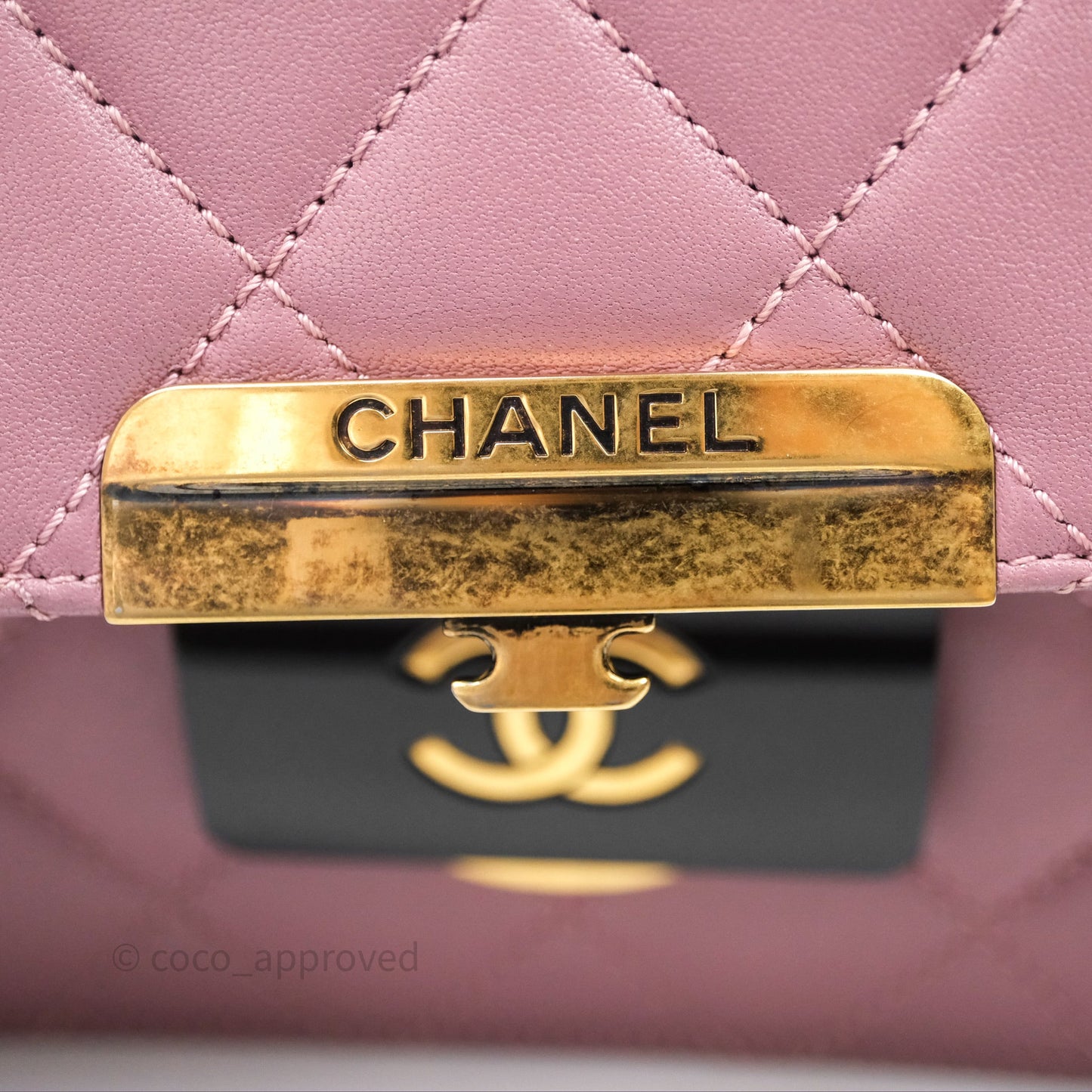 Chanel Beauty Lock Flap Bag Purple Aged Gold Hardware