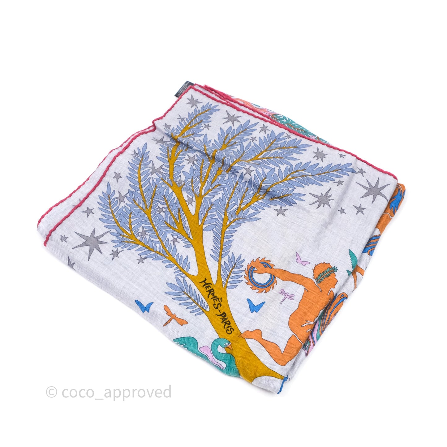 Hermès Sous Le Charme D'Orphee 140 Cashmere And Silk Shawl Scarf