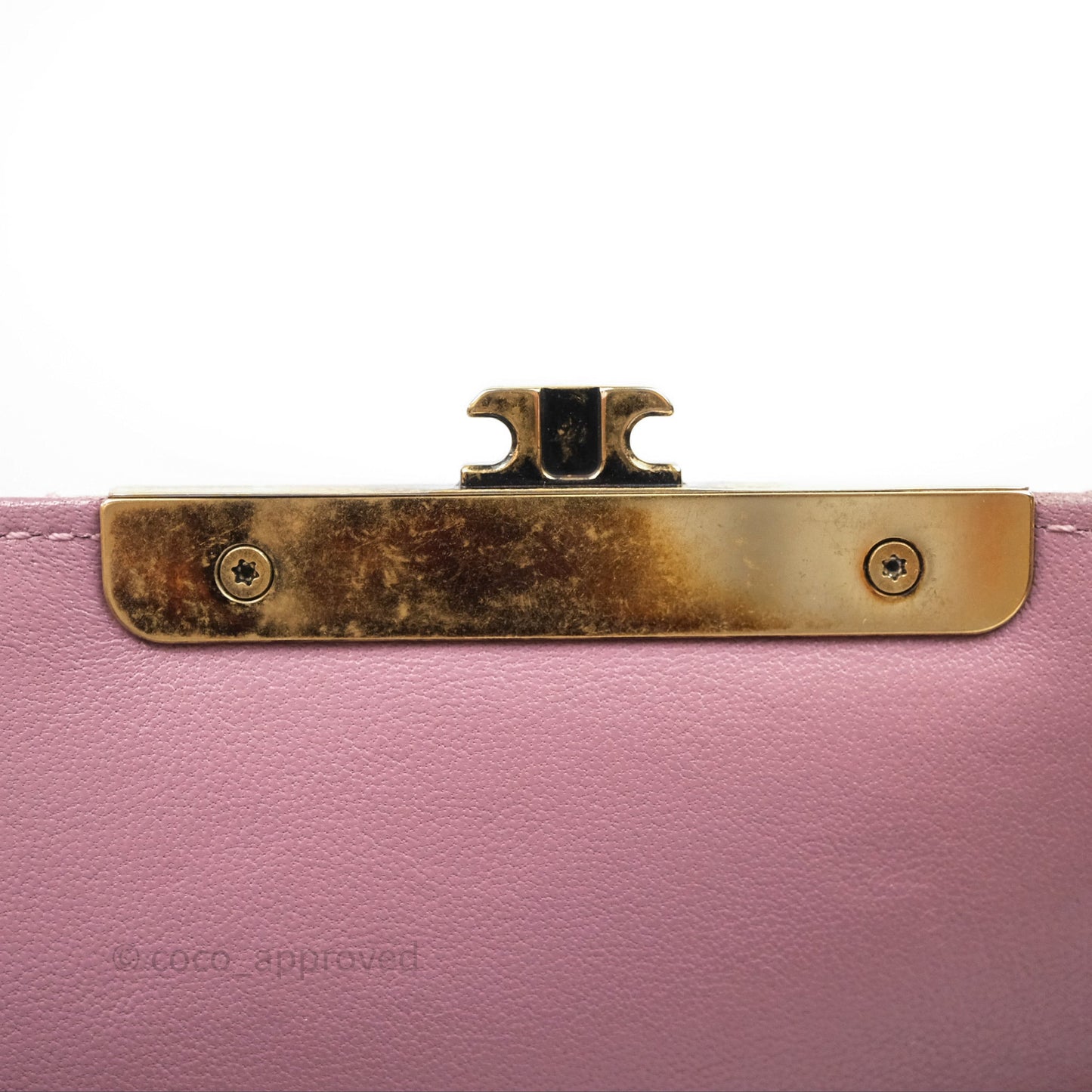 Chanel Beauty Lock Flap Bag Purple Aged Gold Hardware
