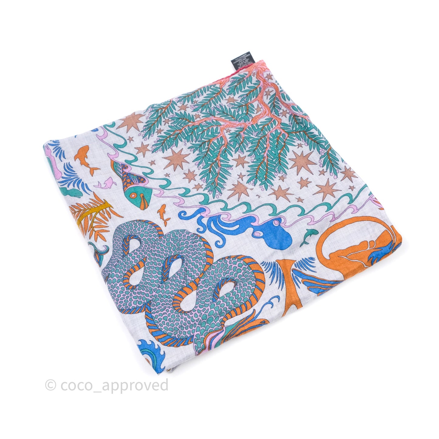 Hermès Sous Le Charme D'Orphee 140 Cashmere And Silk Shawl Scarf