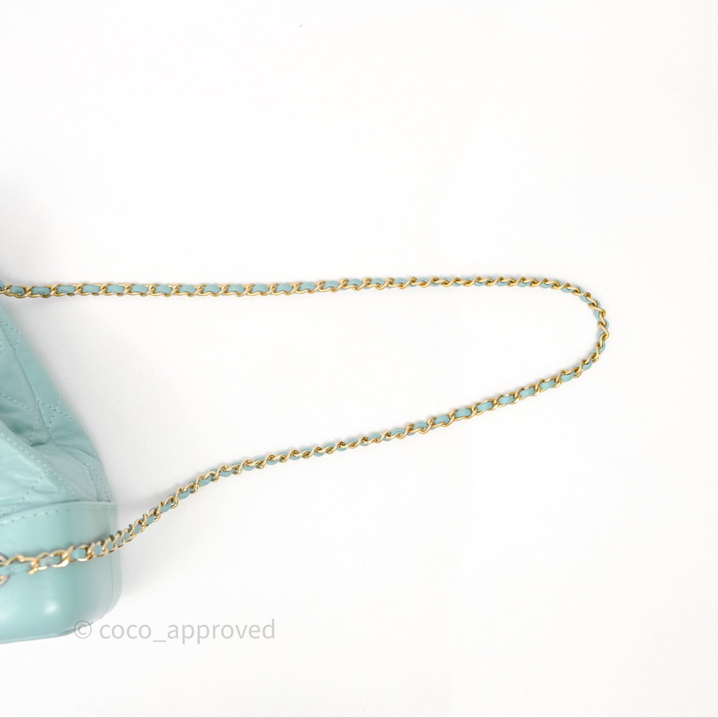 Chanel Small Gabrielle Backpack Tiffany Green Aged Calfskin