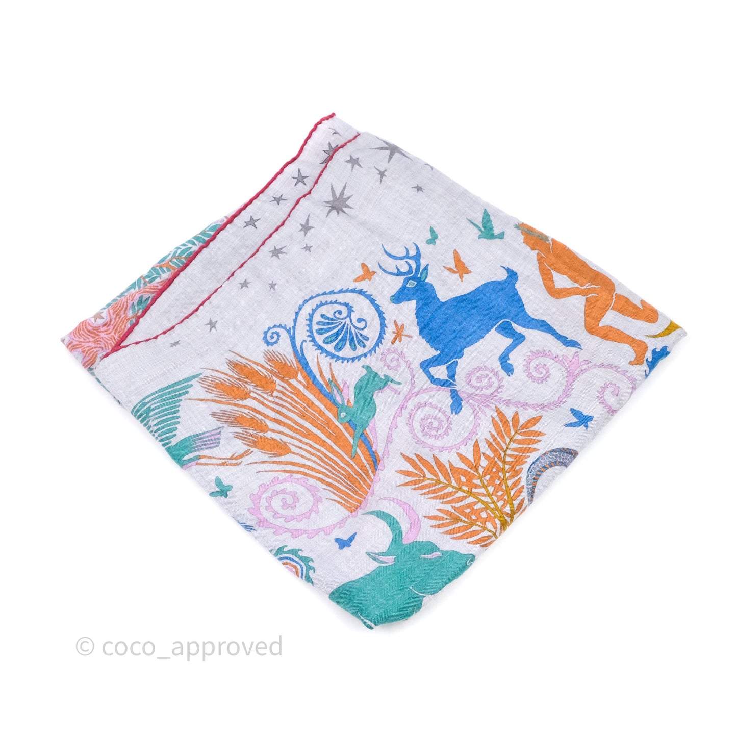 Hermès Sous Le Charme D'Orphee 140 Cashmere And Silk Shawl Scarf