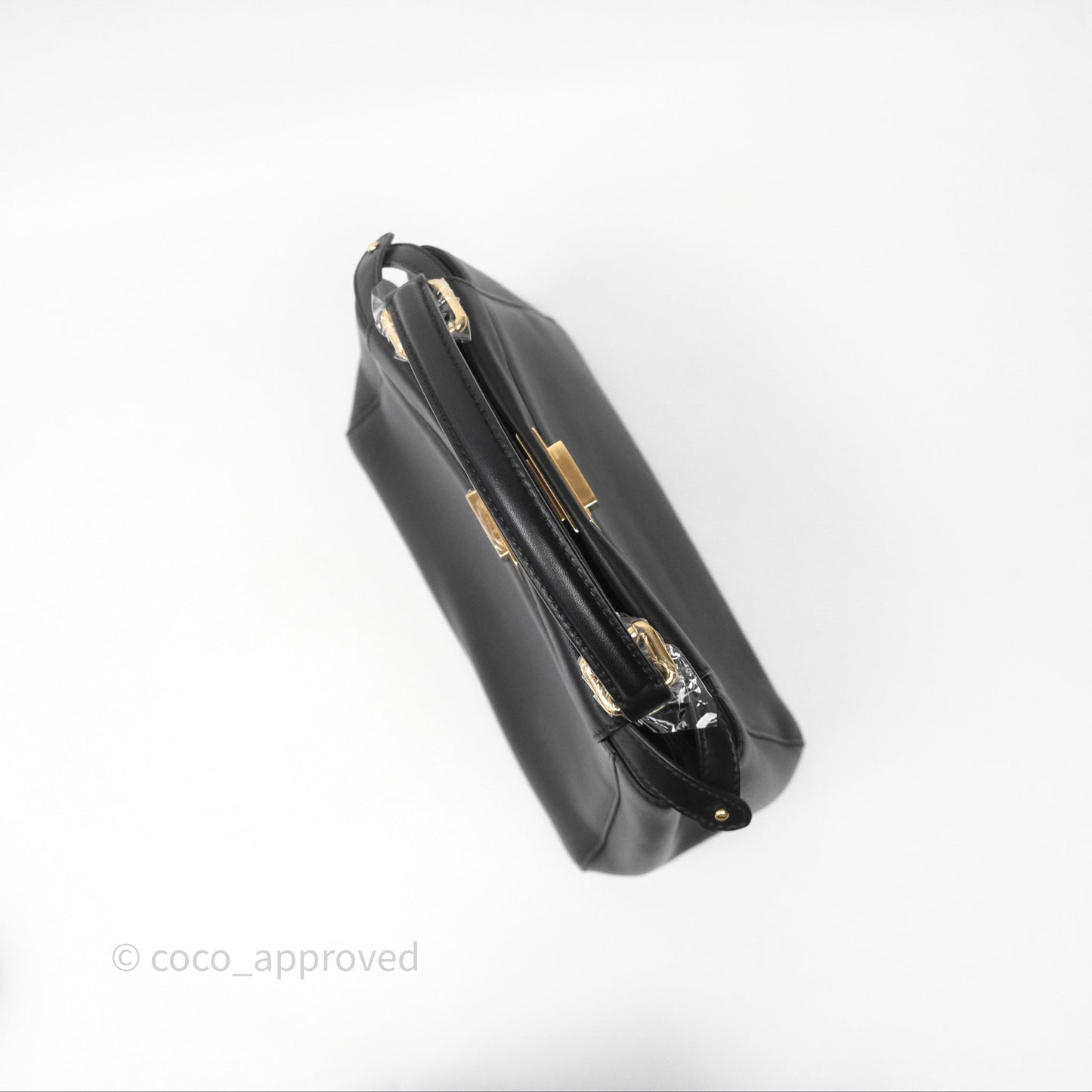 Fendi Nappa Mini Peekaboo Bag Black