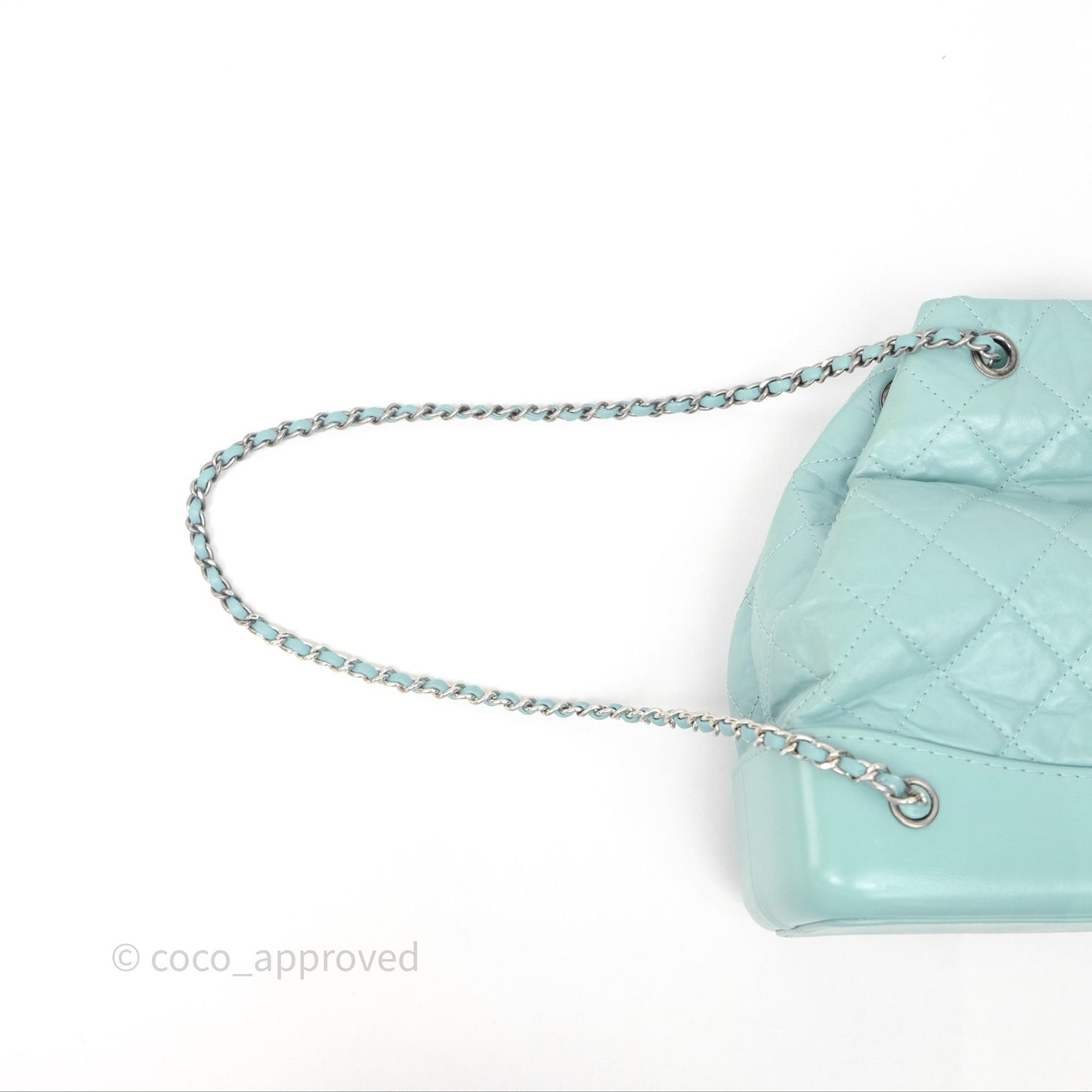Chanel Small Gabrielle Backpack Tiffany Green Aged Calfskin