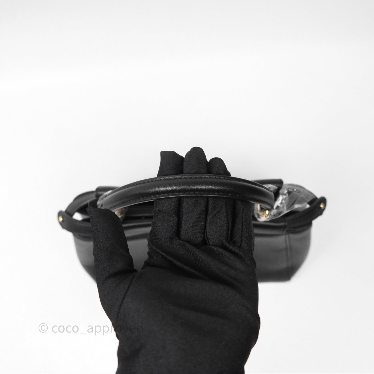 Fendi Nappa Mini Peekaboo Bag Black