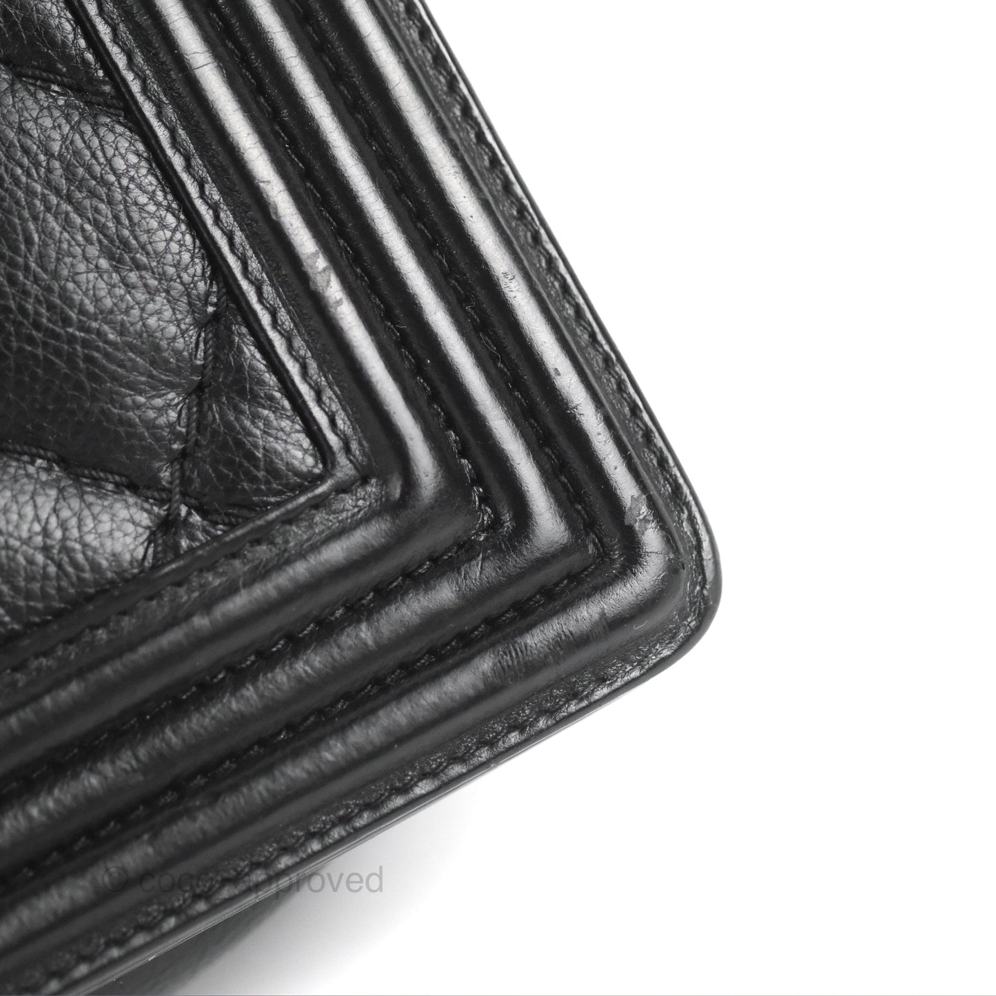 Chanel Quilted New Medium Boy Black Calfskin Ruthenium Hardware