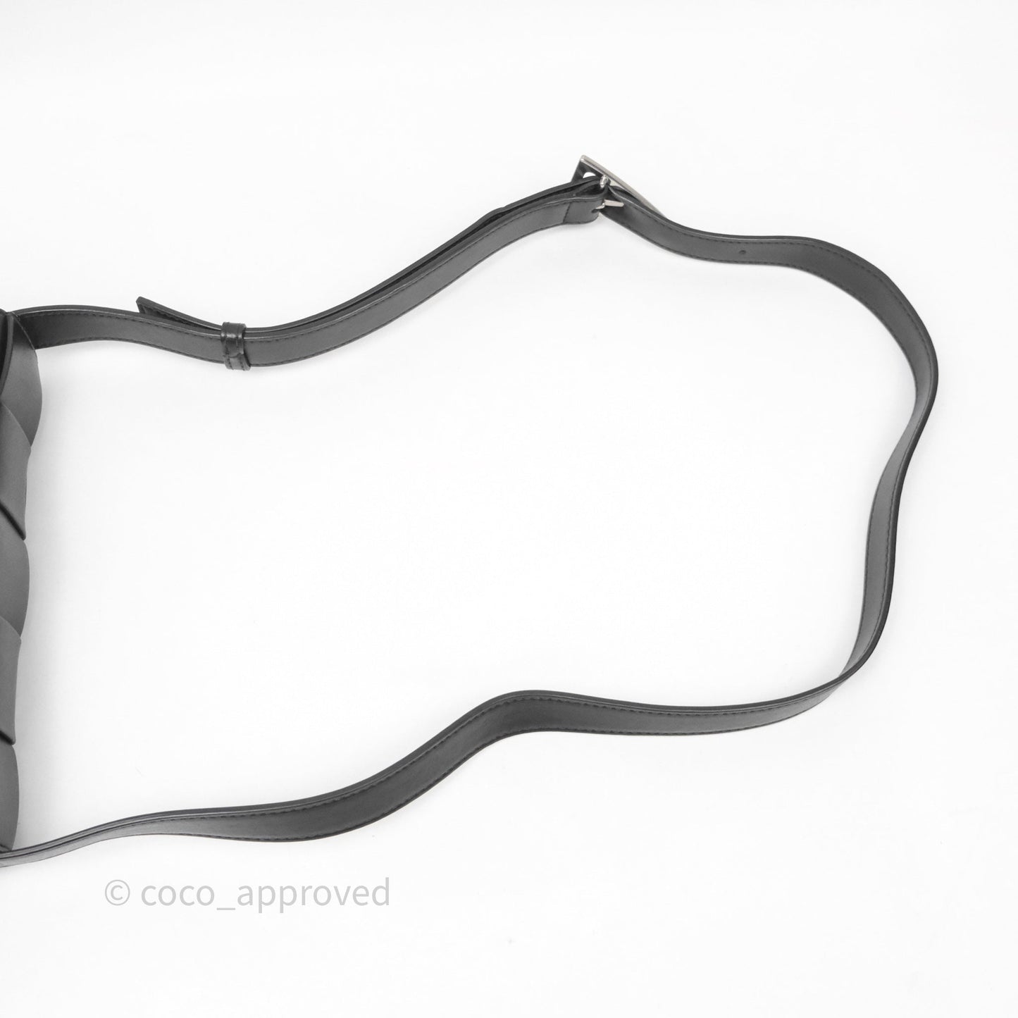 Bottega Veneta Cassette Shoulder Bag Intrecciato Black