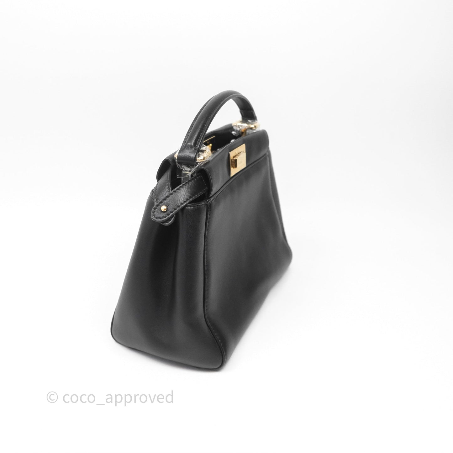 Fendi Nappa Mini Peekaboo Bag Black
