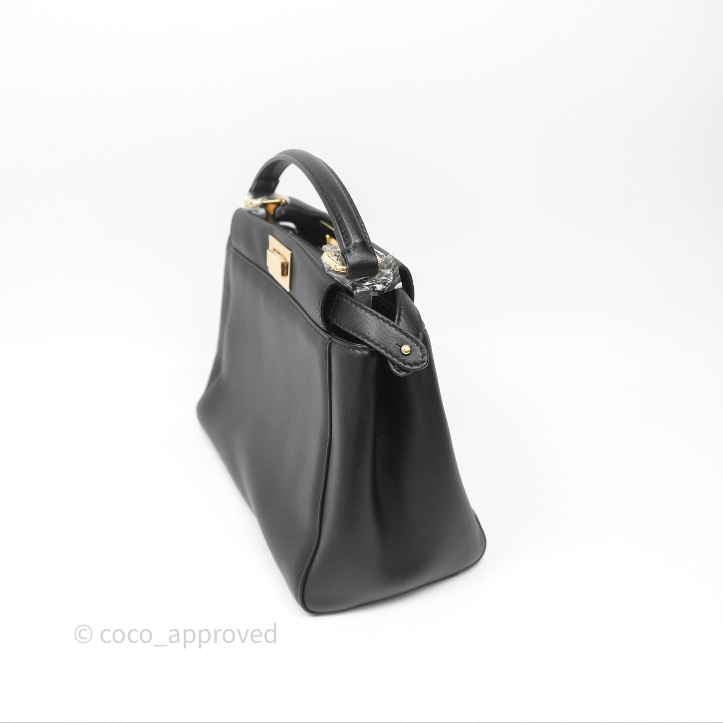 Fendi Nappa Mini Peekaboo Bag Black