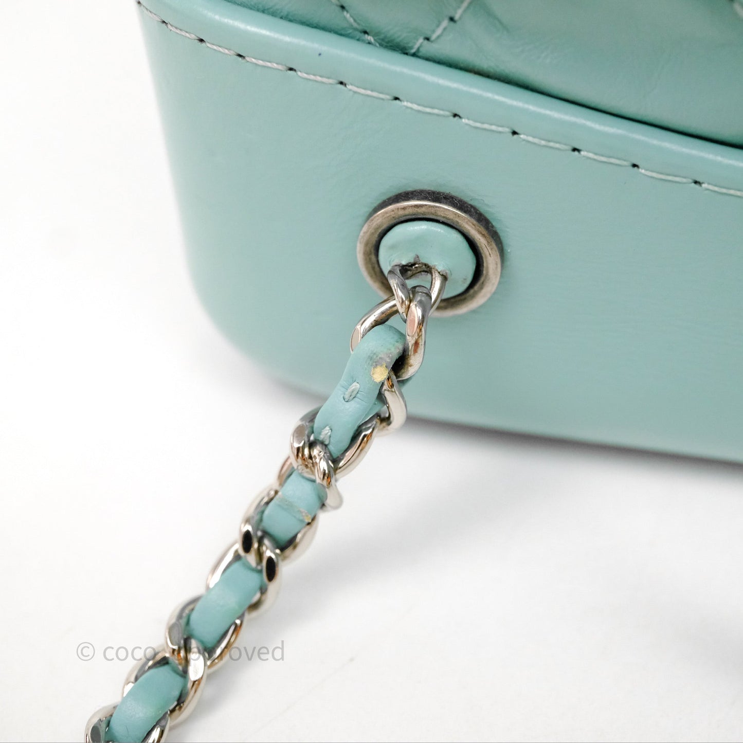 Chanel Small Gabrielle Backpack Tiffany Green Aged Calfskin