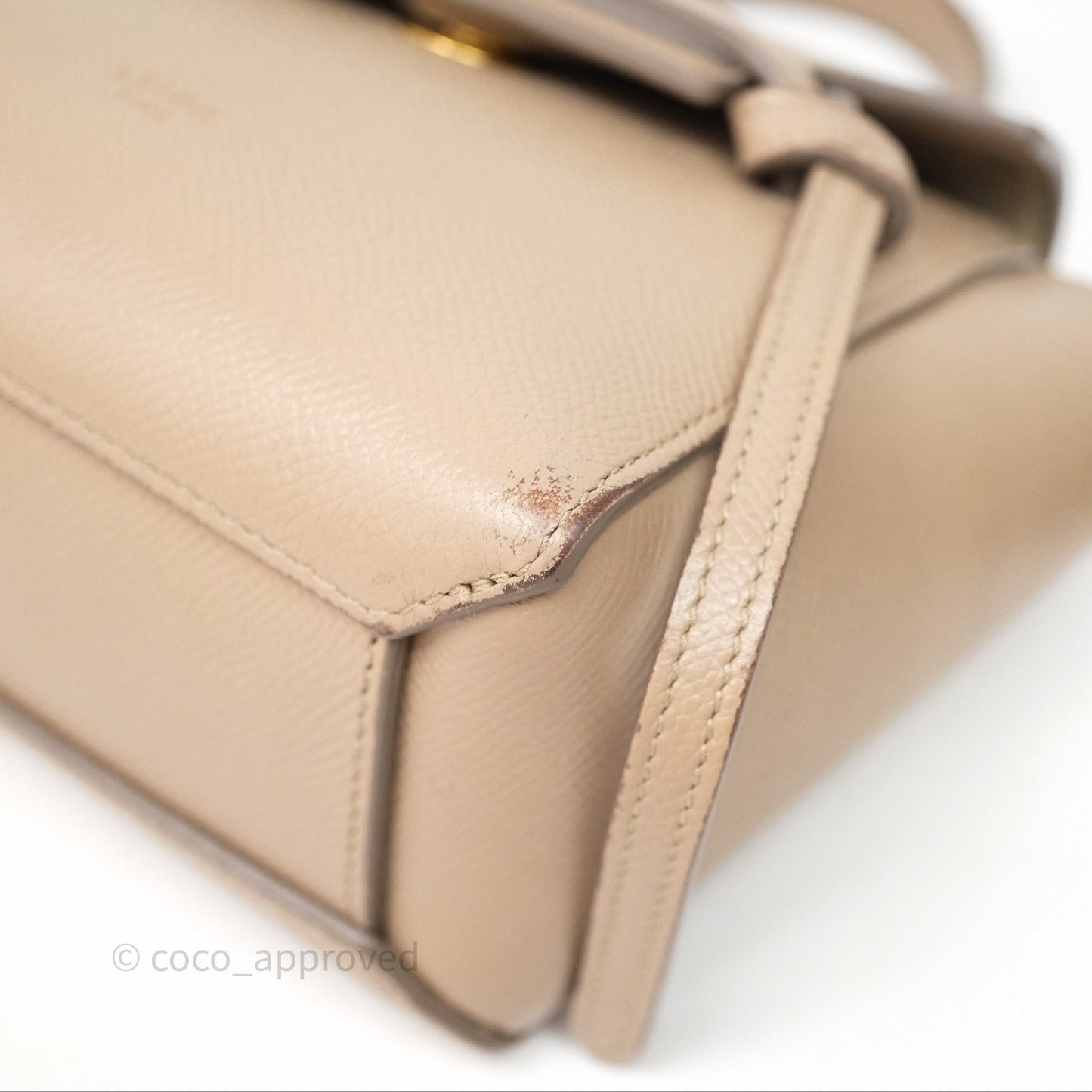 Celine Pico Belt Bag Beige Grained Calfskin Gold Hardware