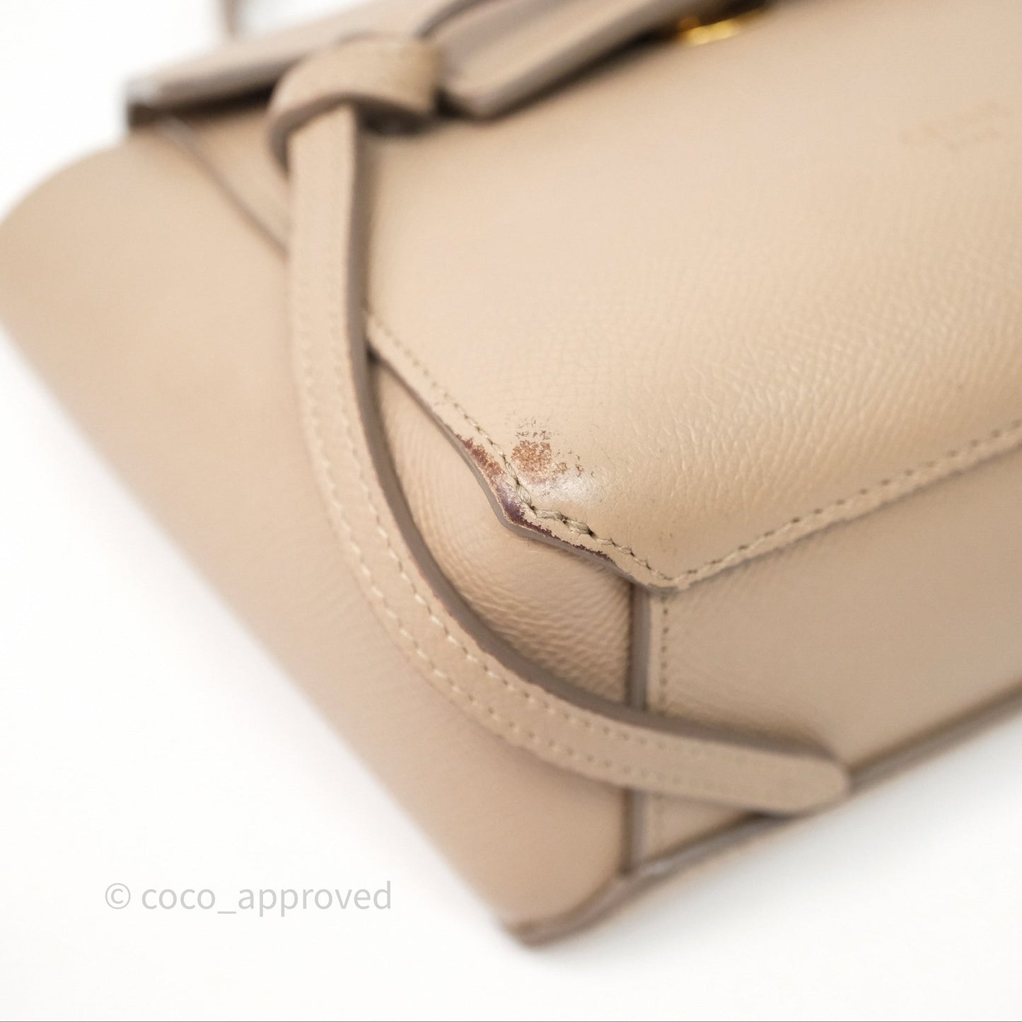 Celine Pico Belt Bag Beige Grained Calfskin Gold Hardware