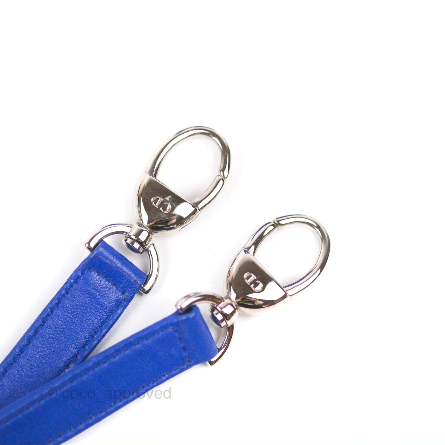 Christian Dior Mini Lady Dior Bag Cannage Lambskin Royal Blue Silver Hardware