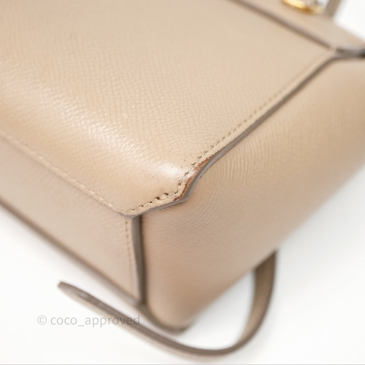 Celine Pico Belt Bag Beige Grained Calfskin Gold Hardware