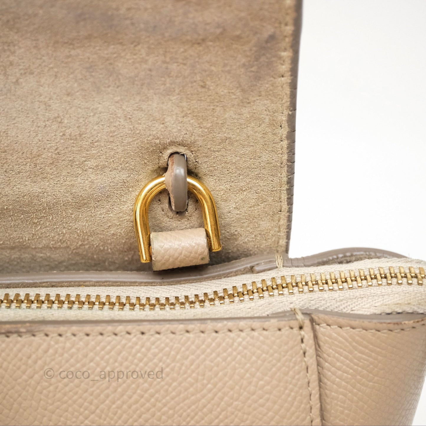 Celine Pico Belt Bag Beige Grained Calfskin Gold Hardware