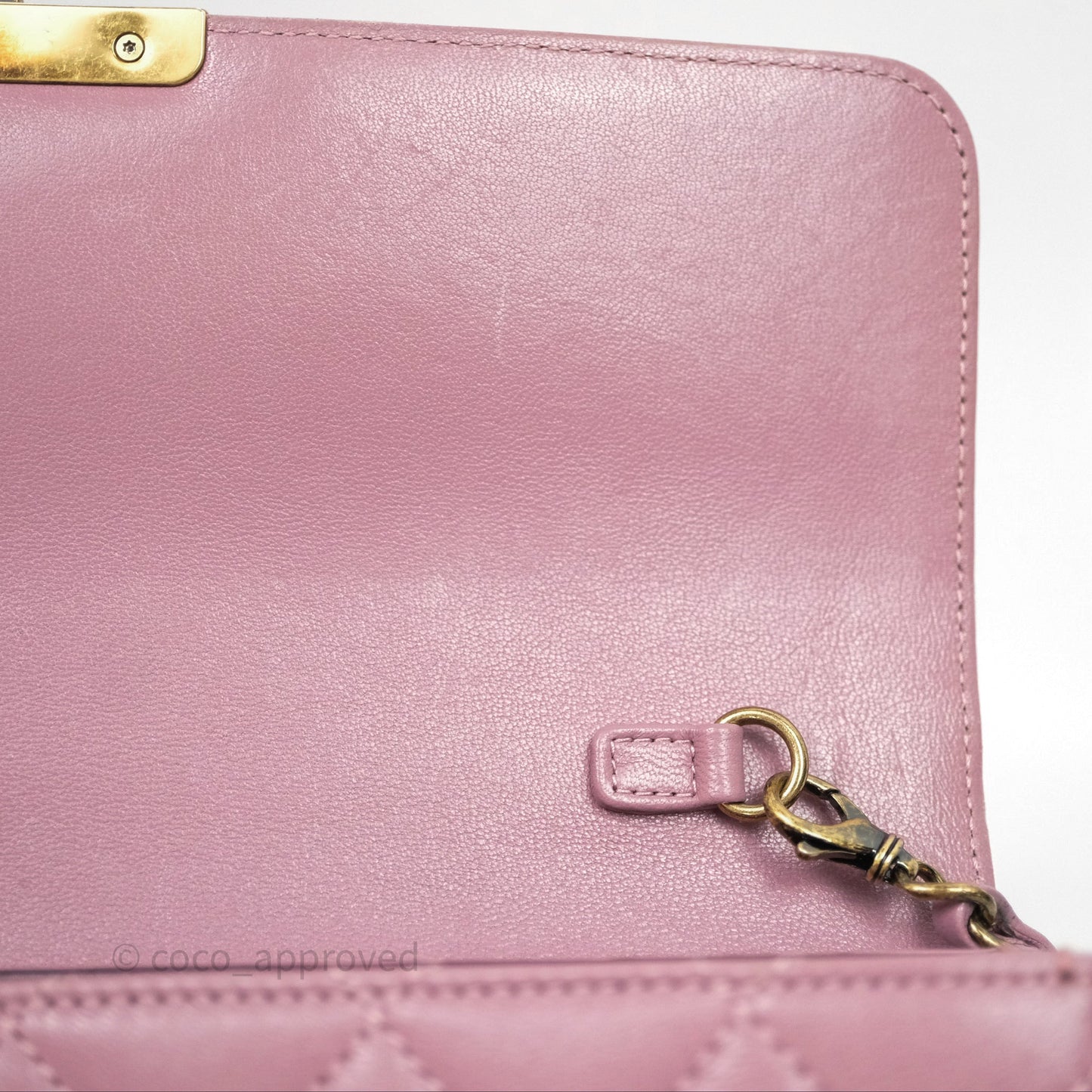 Chanel Beauty Lock Flap Bag Purple Aged Gold Hardware