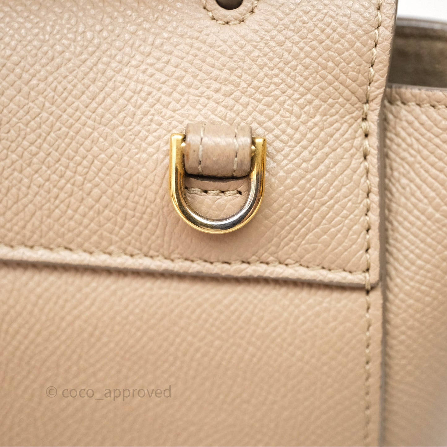 Celine Pico Belt Bag Beige Grained Calfskin Gold Hardware