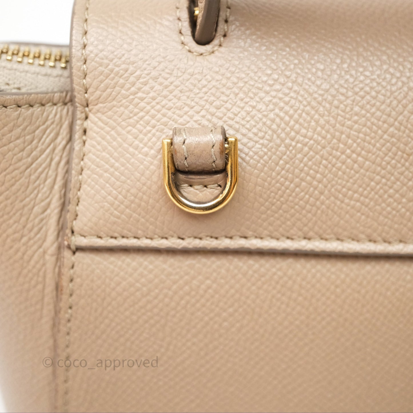 Celine Pico Belt Bag Beige Grained Calfskin Gold Hardware