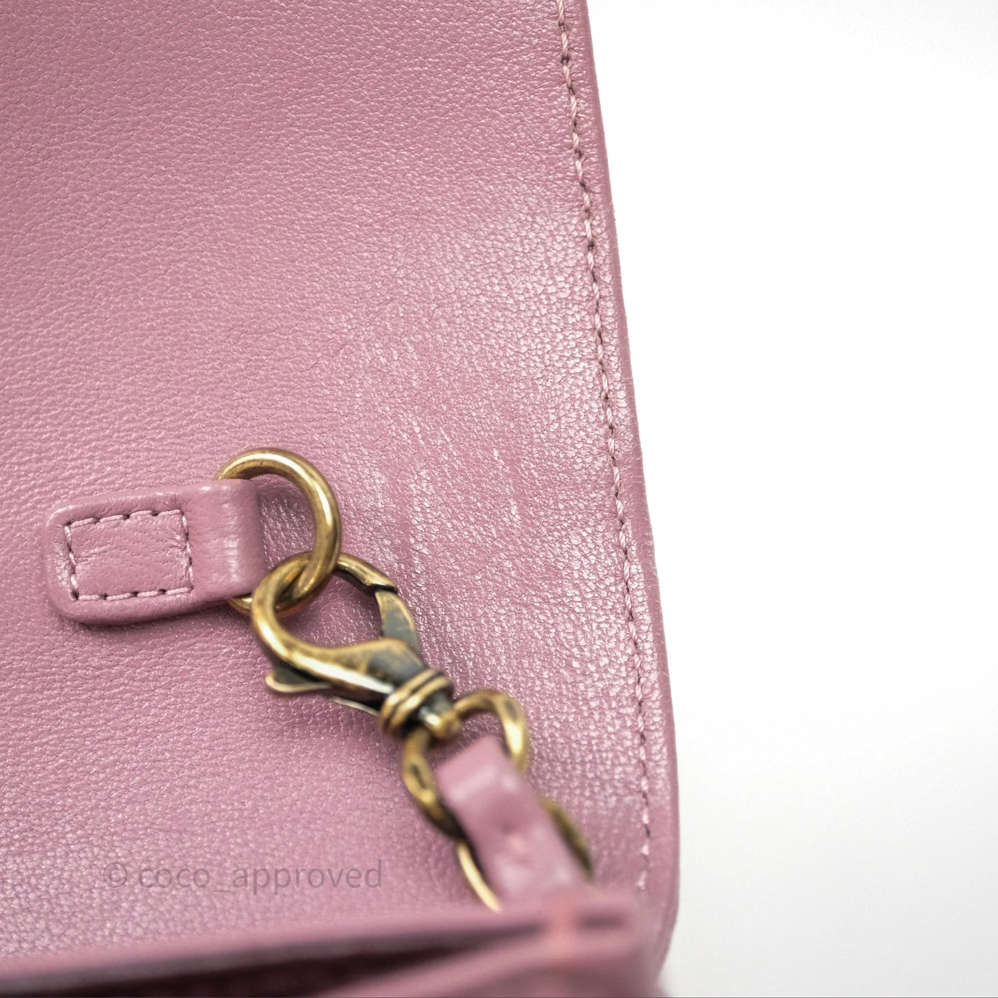 Chanel Beauty Lock Flap Bag Purple Aged Gold Hardware
