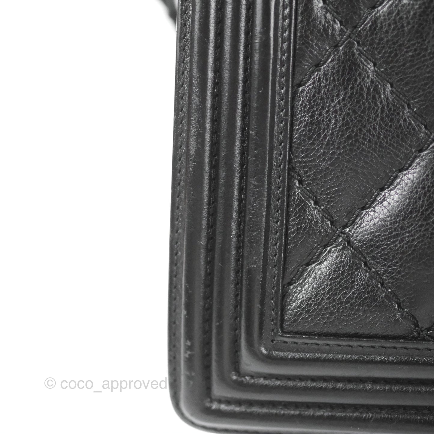 Chanel Quilted New Medium Boy Black Calfskin Ruthenium Hardware