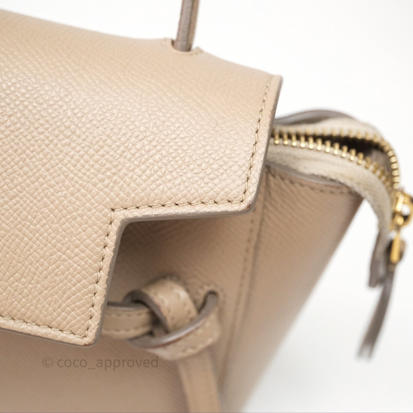 Celine Pico Belt Bag Beige Grained Calfskin Gold Hardware