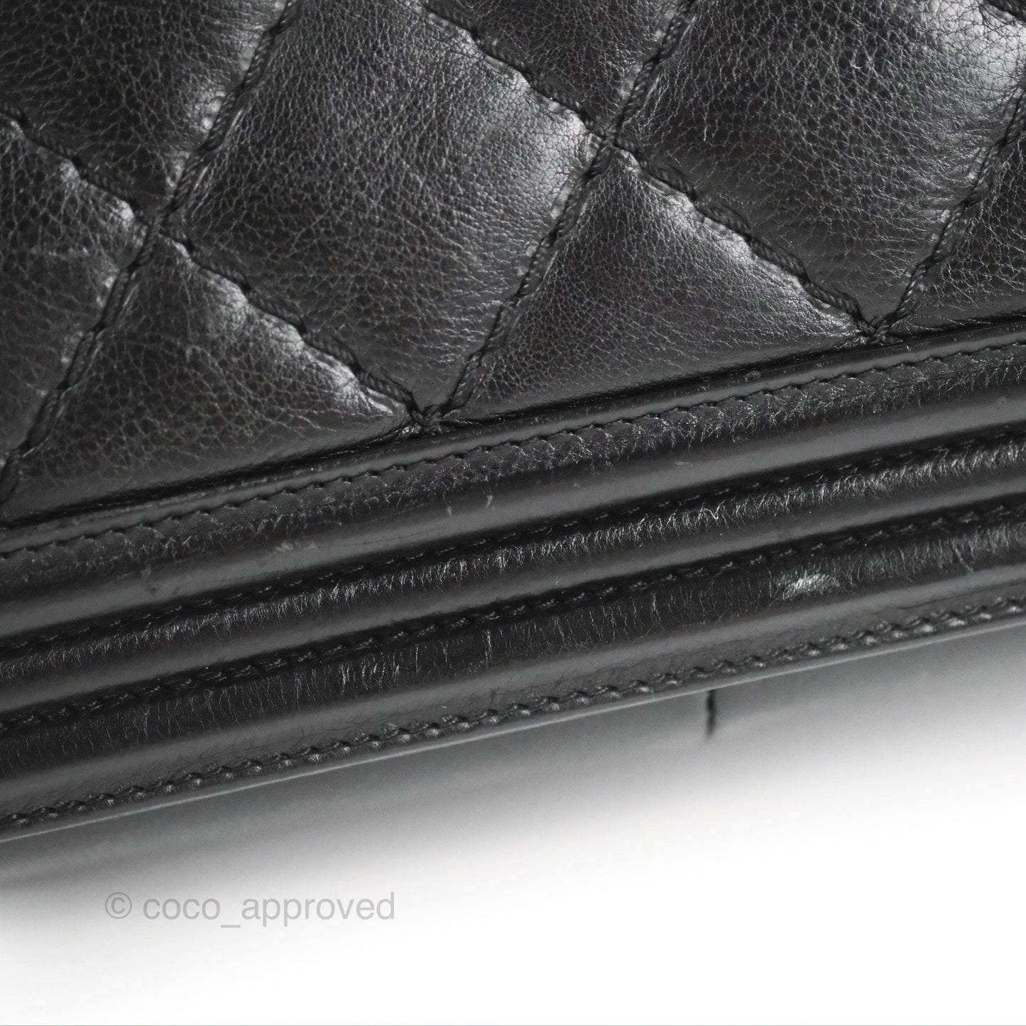 Chanel Quilted New Medium Boy Black Calfskin Ruthenium Hardware