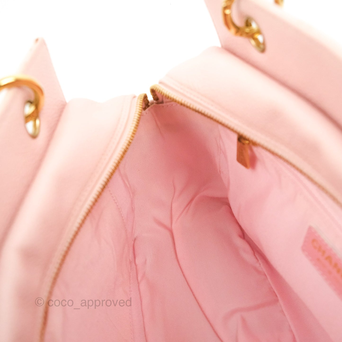 Chanel PTT Petite Timeless Shopping Tote Bag Pink Caviar Gold Hardware