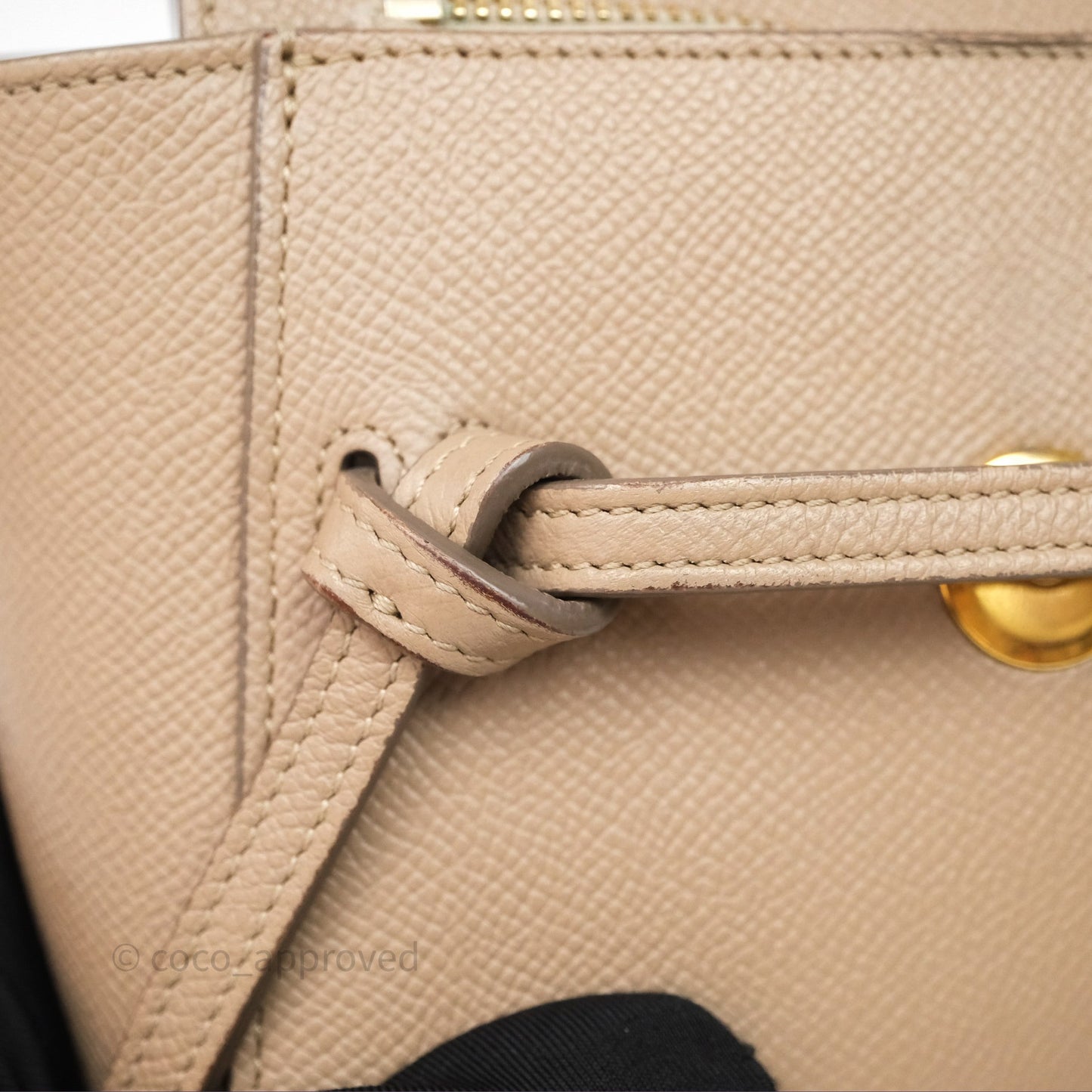 Celine Pico Belt Bag Beige Grained Calfskin Gold Hardware