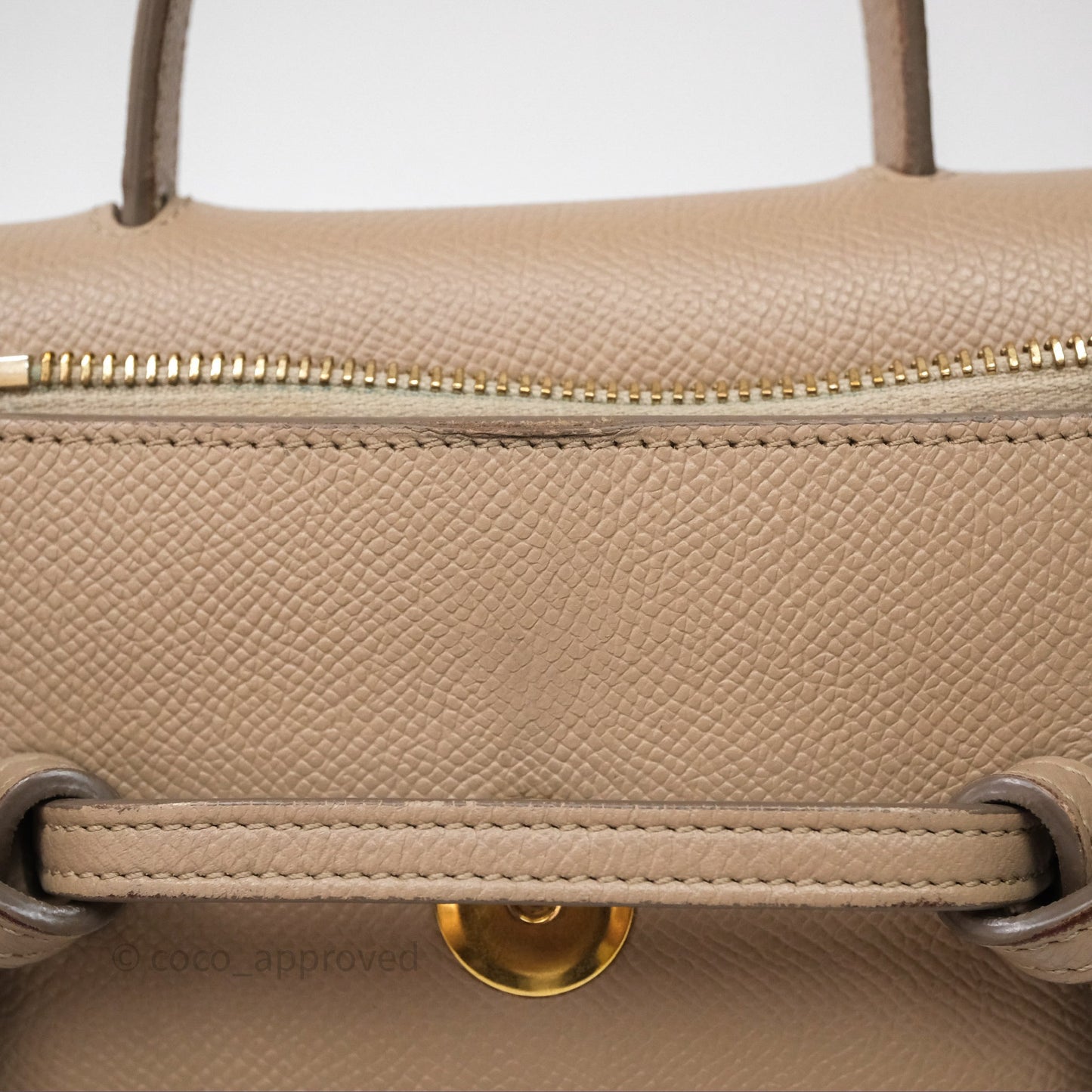 Celine Pico Belt Bag Beige Grained Calfskin Gold Hardware