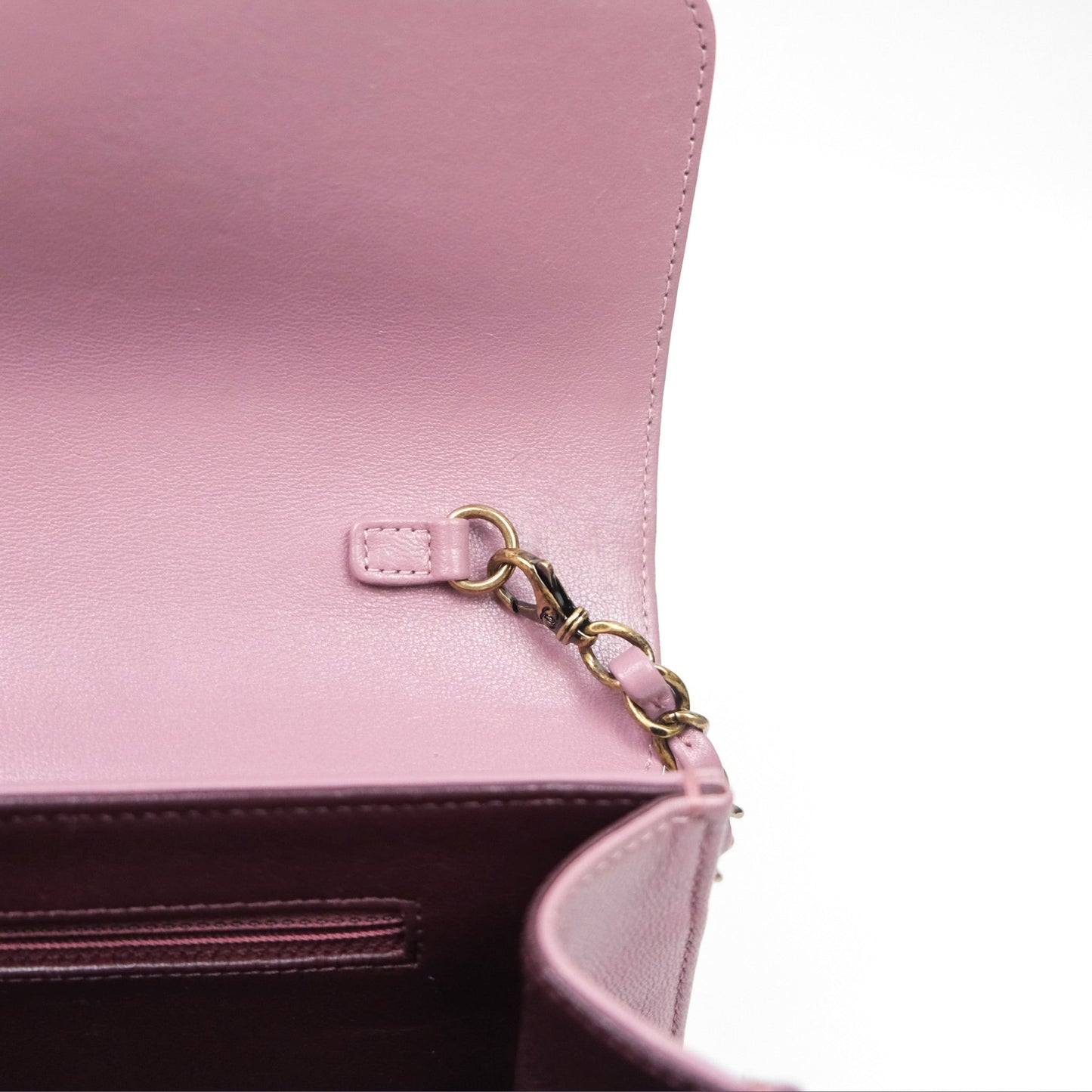 Chanel Beauty Lock Flap Bag Purple Aged Gold Hardware