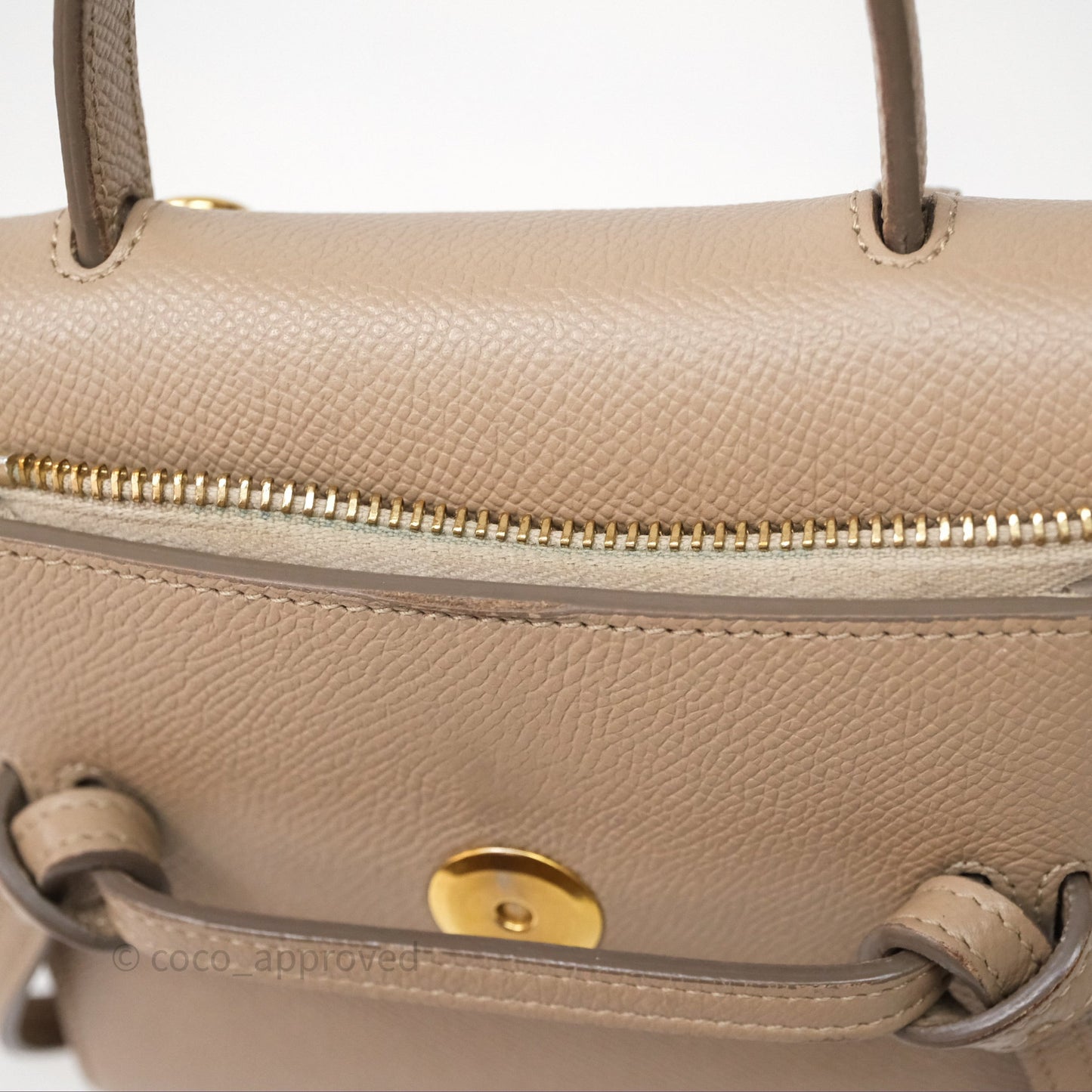 Celine Pico Belt Bag Beige Grained Calfskin Gold Hardware
