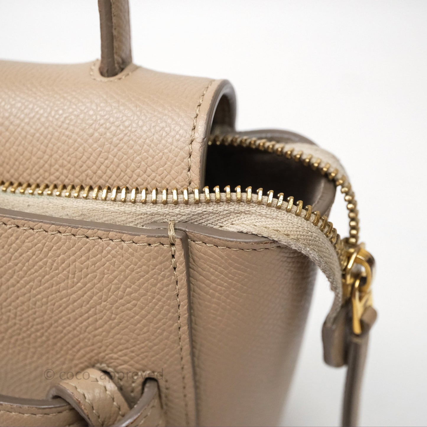 Celine Pico Belt Bag Beige Grained Calfskin Gold Hardware